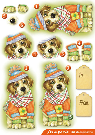 Papier do 3D pieski BN, Stamperia