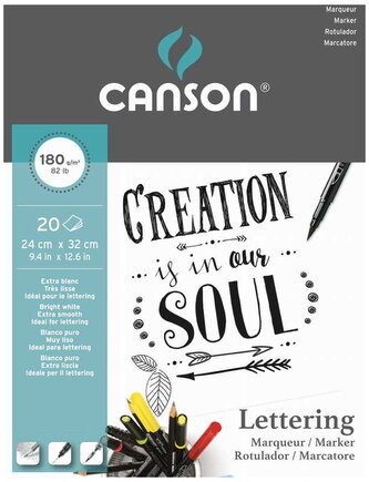 Blok rysunkowy 24x32 cm 20 k.180g Lettering Marker, Canson