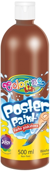 Farba plakatowa 500 ml butla brązowa Colorino, Patio