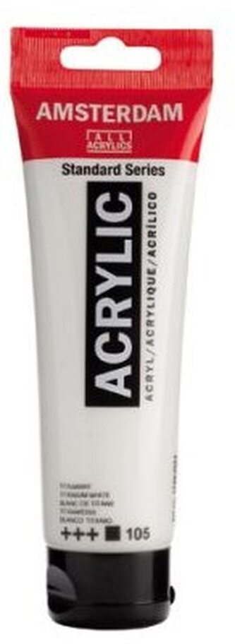 Farba akrylowa nr 105 biel tytanowa tuba 120 ml, Amsterdam
