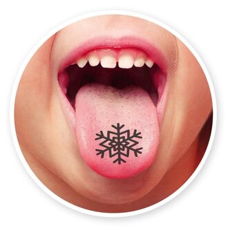 Tatuaże na język 10 szt. 1 z  5 wzorów i smaków motywy BN Magic Moments, Trendhaus