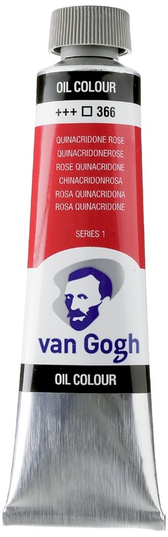 Farba olejna Van Gogh, 40ml Quinacridone Rose 366, Talens