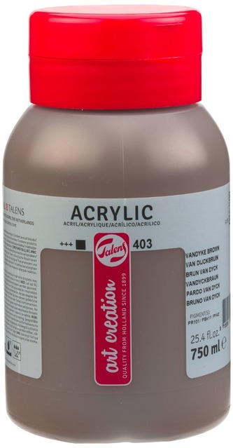 Farba akrylowa 750ml Vandyke Brown 403 Art Creation, Talens