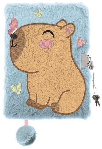 Pamiętnik z kłódką Włochacz A5 96k My Little Friend Capybara, St.Majewski