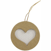 Kółka do zawiesz. z okienkiem w kształcie serca 8 x 8 x 1 cm op. 4 szt. AC380, Decopatch