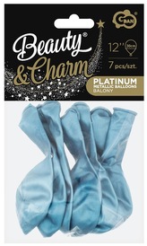 Balony Beauty&Charm, platynowe j. niebieskie 12" op. 7 szt., GoDan