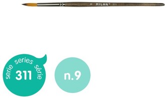 Pędzle syntetyczne okrągłe nr 9 seria 311, Milan