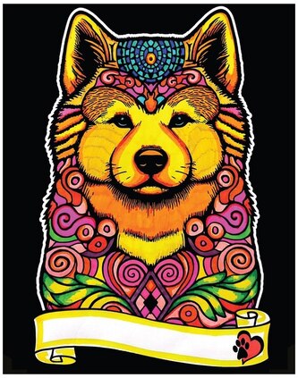 Kolorowanka welwetowa Akita inu 29,7x21, Colorvelvet
