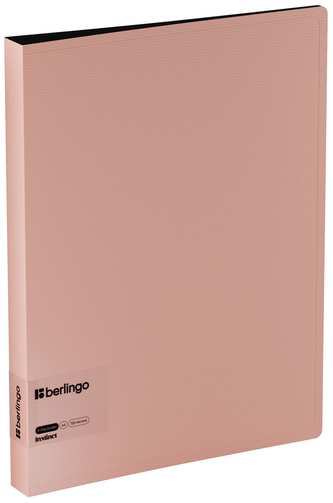 Segregator 4-ringowy Instinct, 35mm, z wewnętrzną kieszonką, różowy, Berlingo