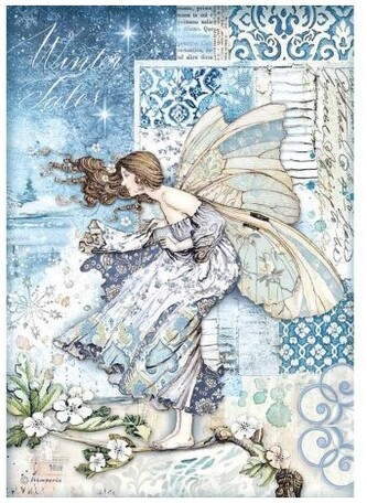 Papier ryżowy A4 Winter Tales Wietrzna wróżka, Stamperia