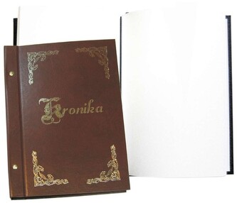 Kronika 250x345 pionowa złocona brązowa, Warta 319-025