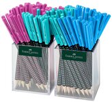 Ołówek Grip 2001 Two Tone disp. 3 x 48 szt. (różowy, turkusowy, niebieski), Faber-Castell