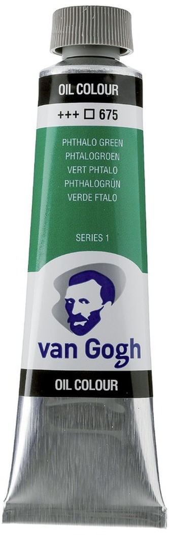 Farba olejna Van Gogh, 40ml Phtalo Green 675, Talens