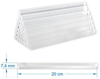 Klej termotopliwy sztyft 7mm x 20cm 1kg a120, Pastello