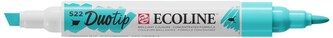 Marker dwustr. okr./ścięty Ecoline Duo Turq.Blue 522, Talens