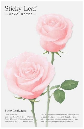 Kartki samoprzylepne Róża różowa M, Appree