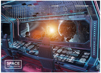 Podkład na biurko z nadrukiem Space, Panta-Plast