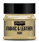 Farba do tkanin i skór 50ml jasno brązowa, Pentart