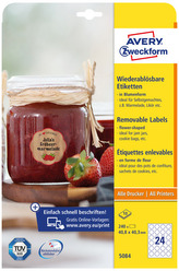 Etykiety na przetwory i słoiki 40, 8x40 5084, 3mm Zdesign Avery