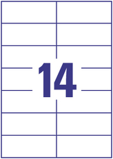 Etykiety 105 x 42.3 mm 14 x 100 ark Europe100 by Economy, Avery