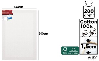 Podobrazie bawełniane 60x90cm 380g/m2 PP98-6090 Artix, Main Paper