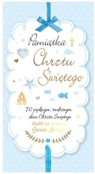 Karnet PM-070 Chrzest (niebieski), Passion