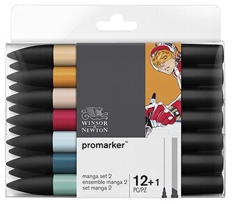 Markery dwustr. ProMarker zest. 12+1 szt. Manga Set 2, Winsor&Newton;