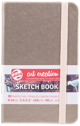 Szkicownik 9x14 metaliczny różowy Art Creation, Talens