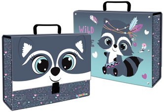 Teczka z rączką A4 XL Racoon mkmo, St.Majewski