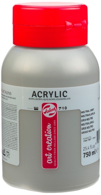 Farba akrylowa 750ml Neutral Grey 710 Art Creation, Talens