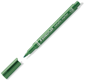 Marker metaliczny okrągła końcówka zielony Staedtler