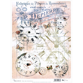 Papier ryżowy do decoupage 309 x 233 (342 x 247) mm TT008 Calambour