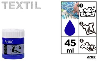 Farba do tkanin 45ml ciemnoniebieska Artix PP651-18, Main Paper