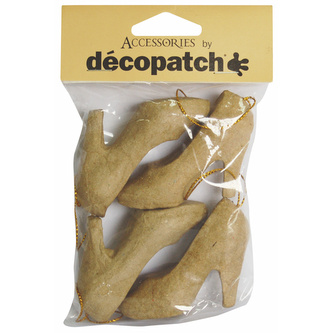 Mini buciki - szpilki do zawieszenia - zestaw 4 szt. 7,2 x 2,5 x 5,4cm. AC351, Decopatch