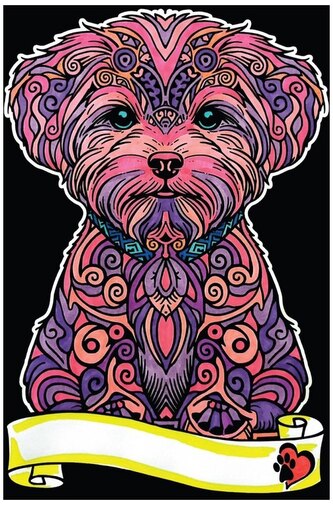 Kolorowanka welwetowa Maltańczyk 29,7x21, Colorvelvet