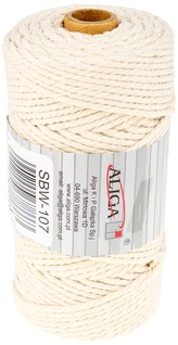 Sznurek bawełniany SBW-107 ecru 3mm x 100m (splot 21 nitek), Aliga