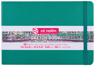 Szkicownik 21x14,8 zielony Art Creation, Talens