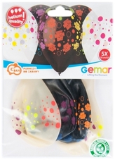 Balony Premium Hel Urodzinowe Groszki, 13 cali op. 5 szt., GoDan