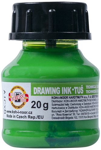 Tusz kreślarski Fluo zielony, Koh-I-Noor