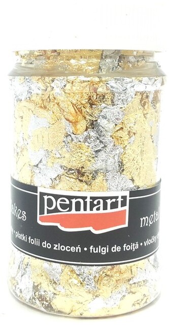 Folia płatki złote i srebrne słoik 100 ml. m6, Pentart