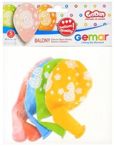 Balony Premium Hel z nadr. 3, 13" op. 5szt., GoDan