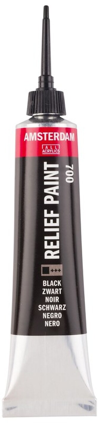 Farba konturowa Relief Paint 700 czarna. Amsterdam, Talens