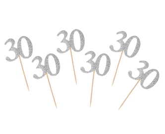 Piker B&C 30, srebrny, 6szt., GoDan