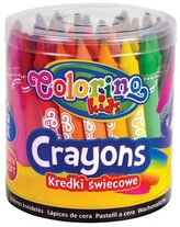 Kredki świecowe grube Jumbo 48 szt. w wiaderku, Colorino Kids