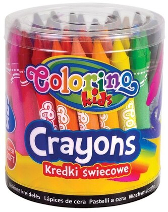Kredki świecowe grube Jumbo 48 szt. w wiaderku, Colorino Kids