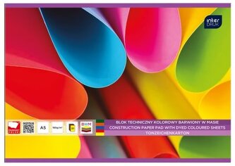 Blok techniczny kolor. A5 20 k. 180g barwiony w masie, Interdruk
