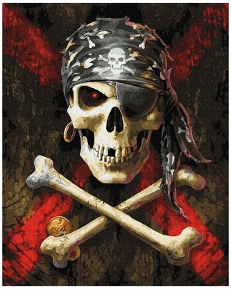 Numermoalowanie Classic 40x50  Symbole piratów, iPicasso