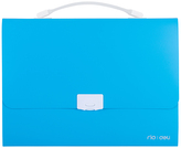 Teczka z rączką białą 13-przegródek Rio niebieska, Deli