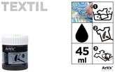 Farba do tkanin 45ml czarna Artix PP651-23, Main Paper