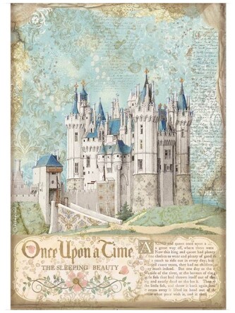 Papier ryżowy A4 Sleeping beauty Zamek, Stamperia
